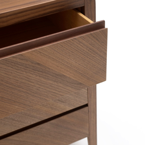 Chest of drawers with 3 drawers and herringbone inlaid fronts