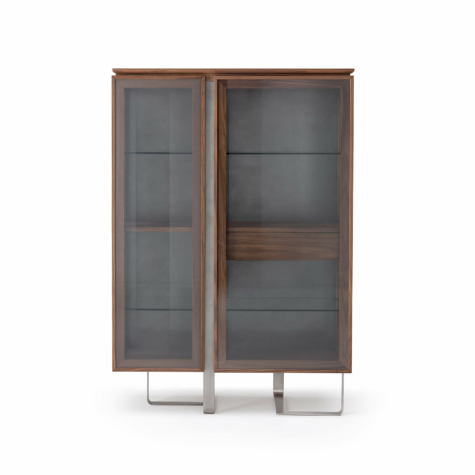 Sideboard with 2 doors and glass shelves